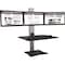 Victor Technology Standing Desk, 3-Monitor Cap, 28"x23"x20-52-1/2", BK/AL VCTDC475 - alternate 1